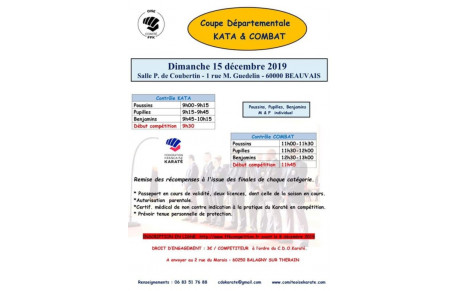 Coupe de l'Oise Kata et Combat