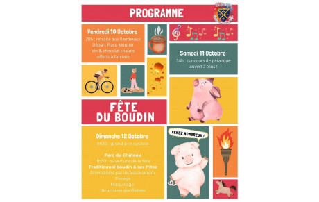 Fête du boudin dimanche 12 octobre 2025